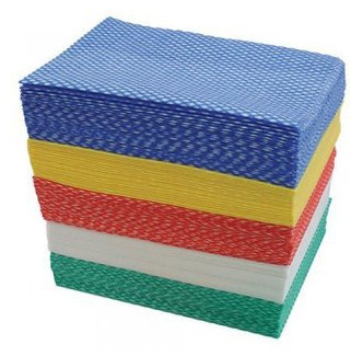 OEM Blue Eco-friendly Alcohol Free Folding Hand Towels 70% Viscose 30% Polyester