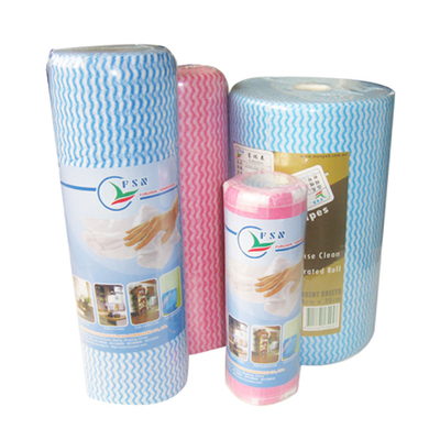 Restraunt / Office 40gsm Spunlace Nonwoven Cleaning Wiping Roll with Bamboo fiber