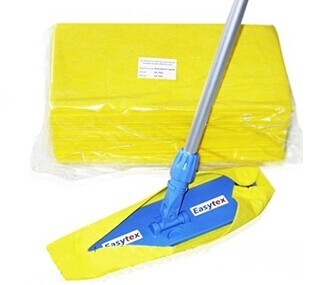 240gsm Yellow Dry Floor Cleaning Wipes for Car or Industry with Viscose and polyester