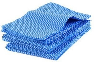 OEM Blue Eco-friendly Alcohol Free Folding Hand Towels 70% Viscose 30% Polyester