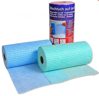 High Strength Reusable Spunlace Non Woven Cleaning Clohts Roll for Hotel